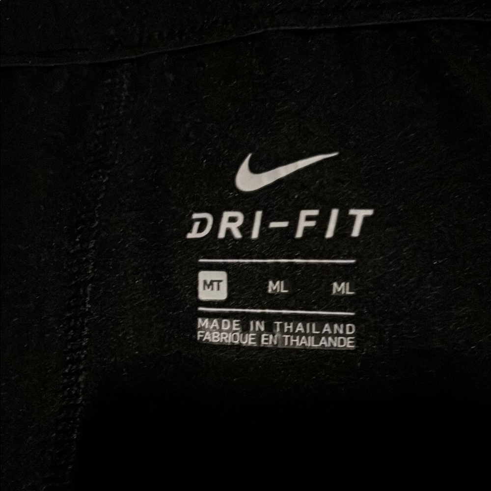Nike Black Athletic Pants with White Logo - Picture 3 of 3